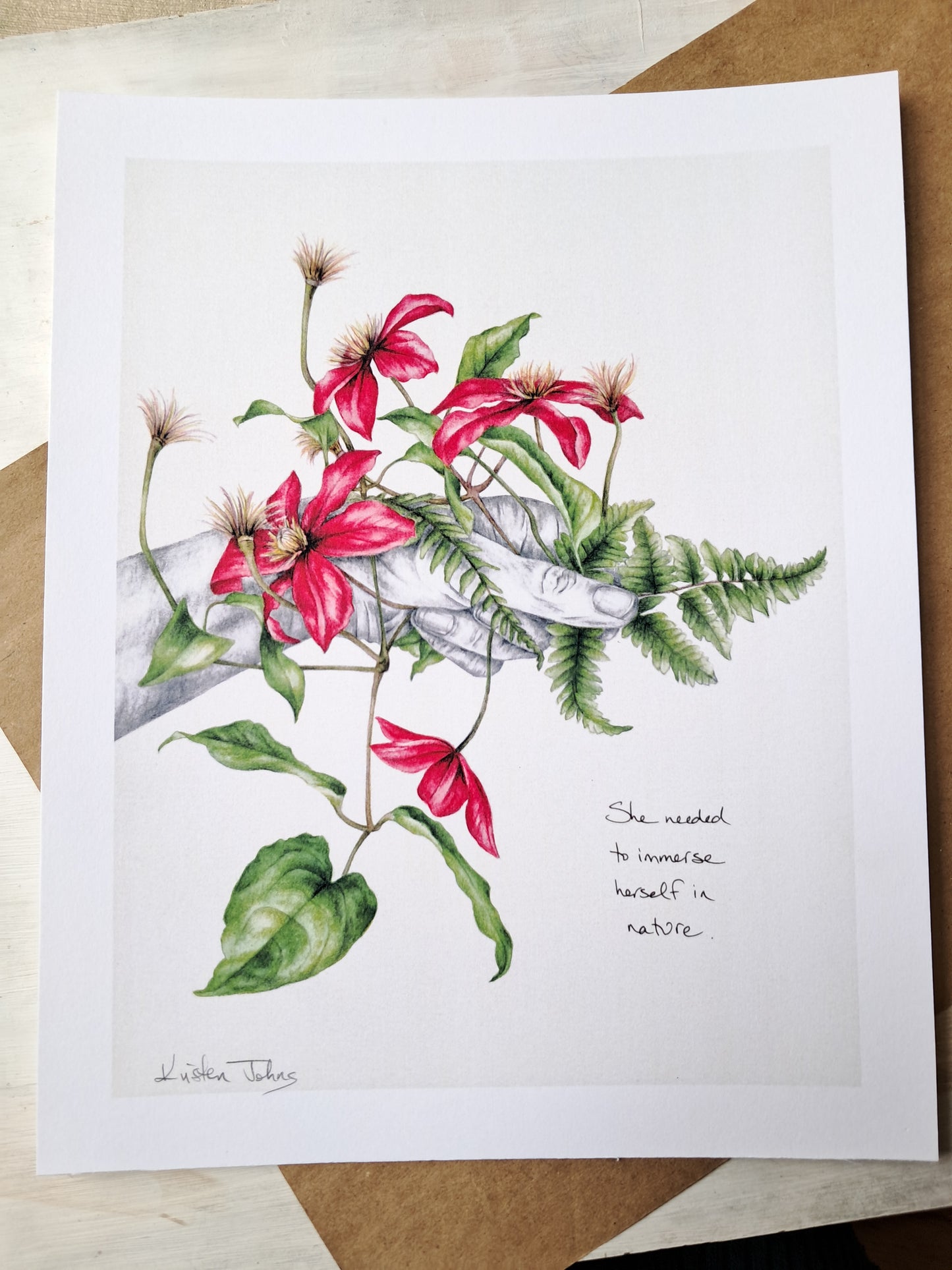 Immerse in nature (flowering vine) - Art Print