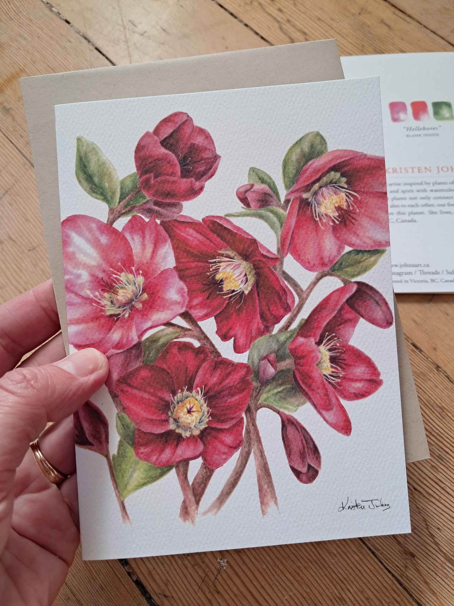 Hellebore Flowers - Greeting Card