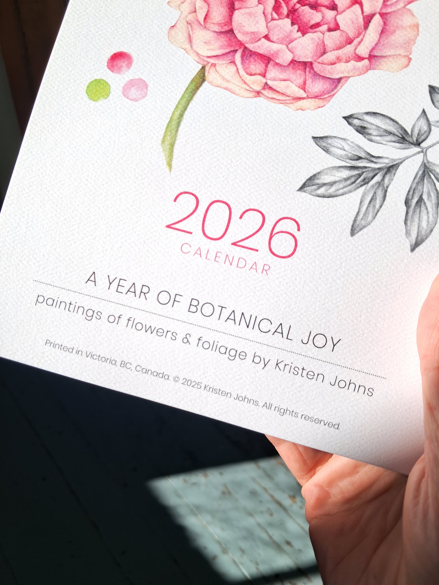 2026 Calendar by Kristen Johns