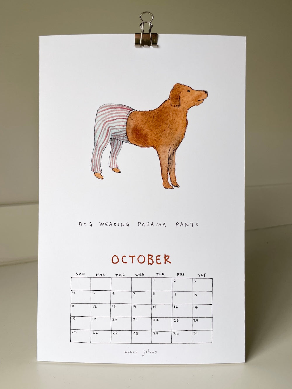 2026 Calendar by Marc Johns