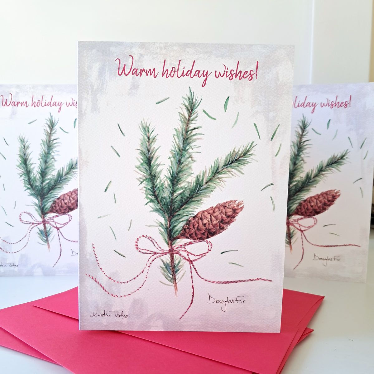 A sprig of Douglas Fir - Holiday Greeting Card