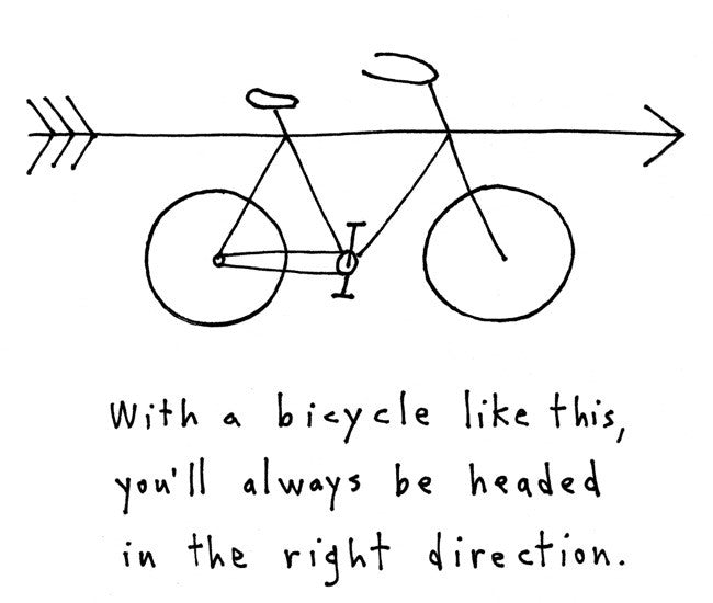 with a bicycle like this - Art Print