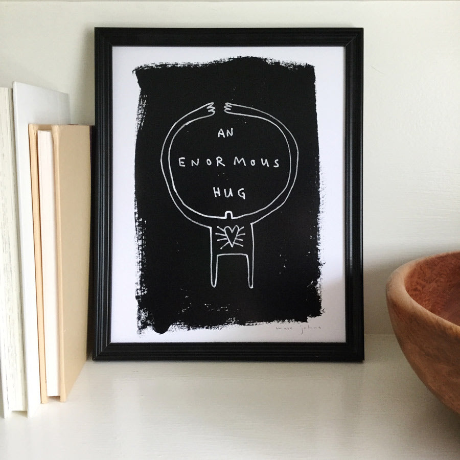 an enormous hug - Art Print