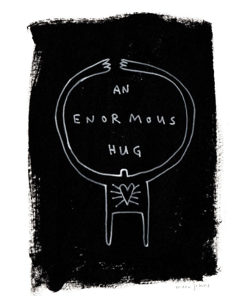 an enormous hug - Art Print