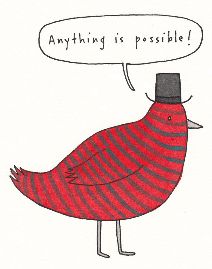 George, the encouraging bird - Art Print