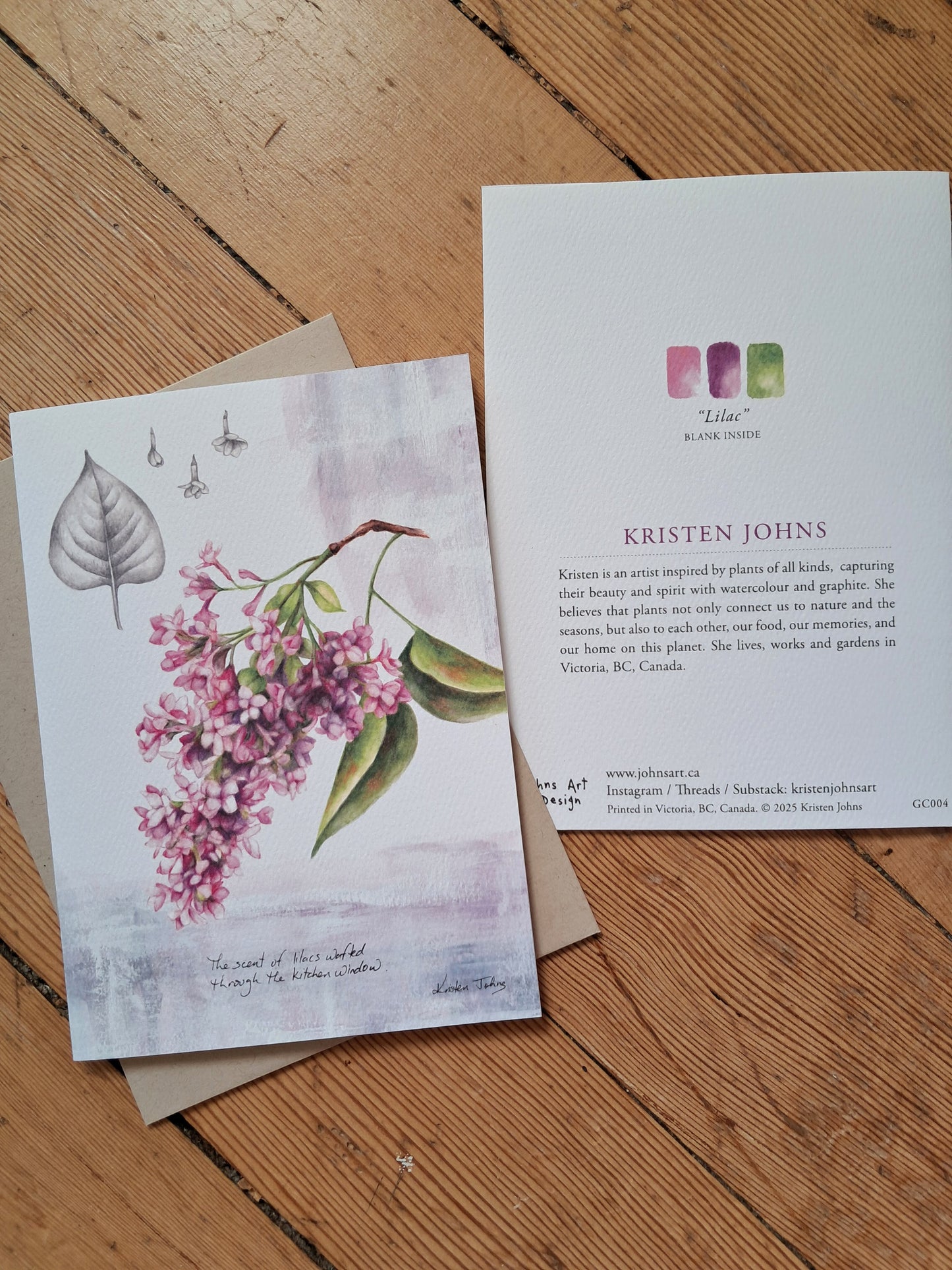 Lilac Flowers - Greeting Card