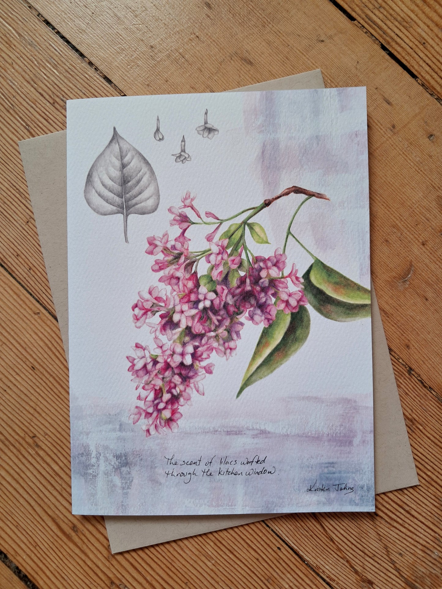 Lilac Flowers - Greeting Card