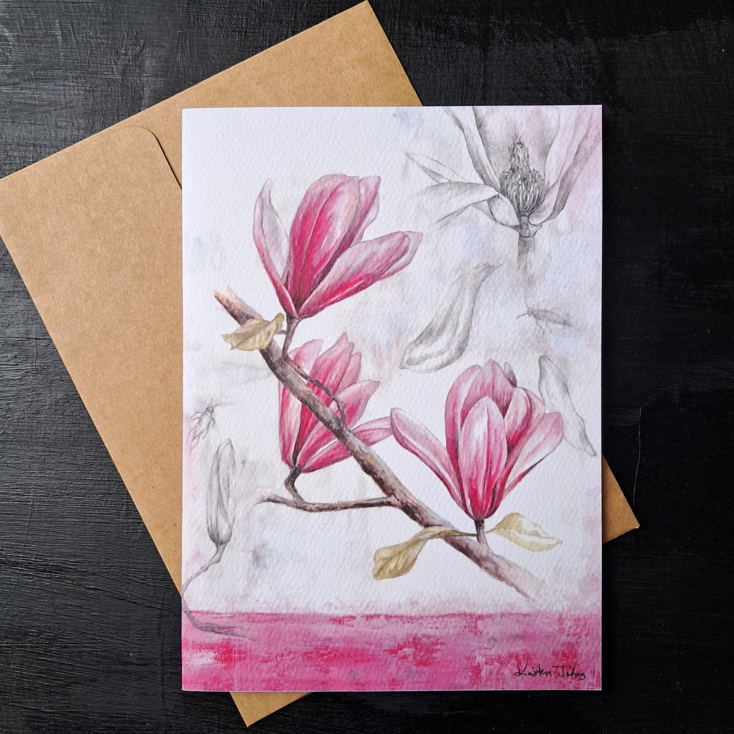 Magnolia Flowers - Greeting Card