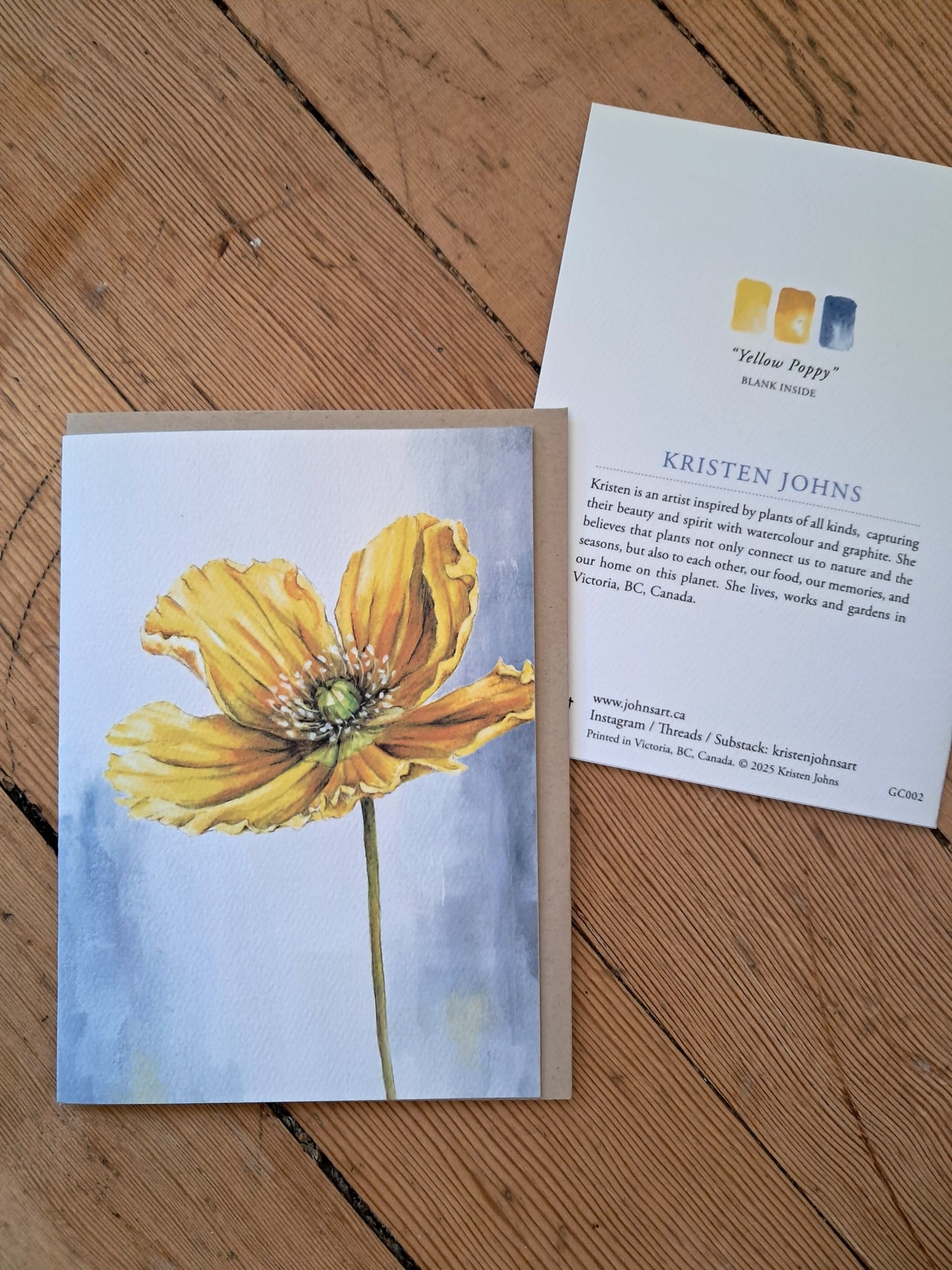 Yellow Poppy - Greeting Card
