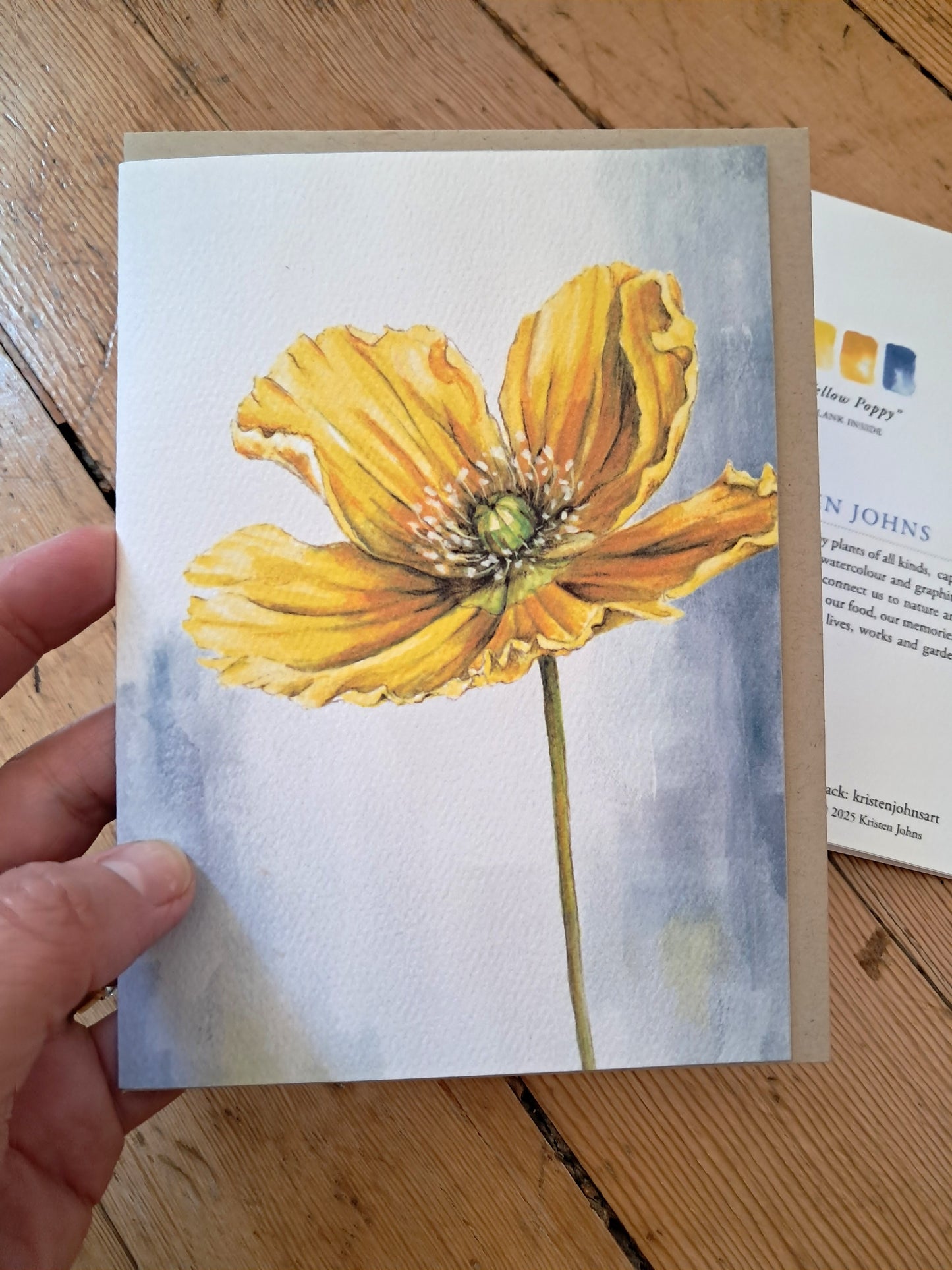 Yellow Poppy - Greeting Card