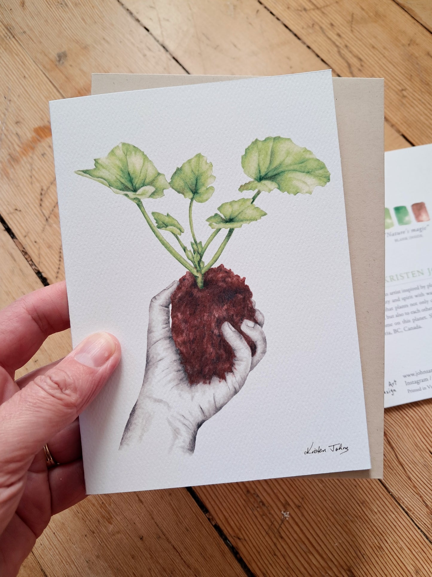 Nature's magic with seedling - Greeting Card