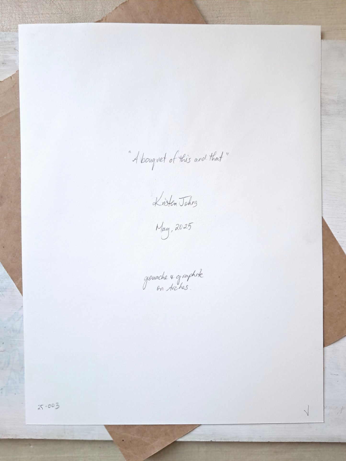 Tulip and Miner's Lettuce - original painting, 9x12 inches