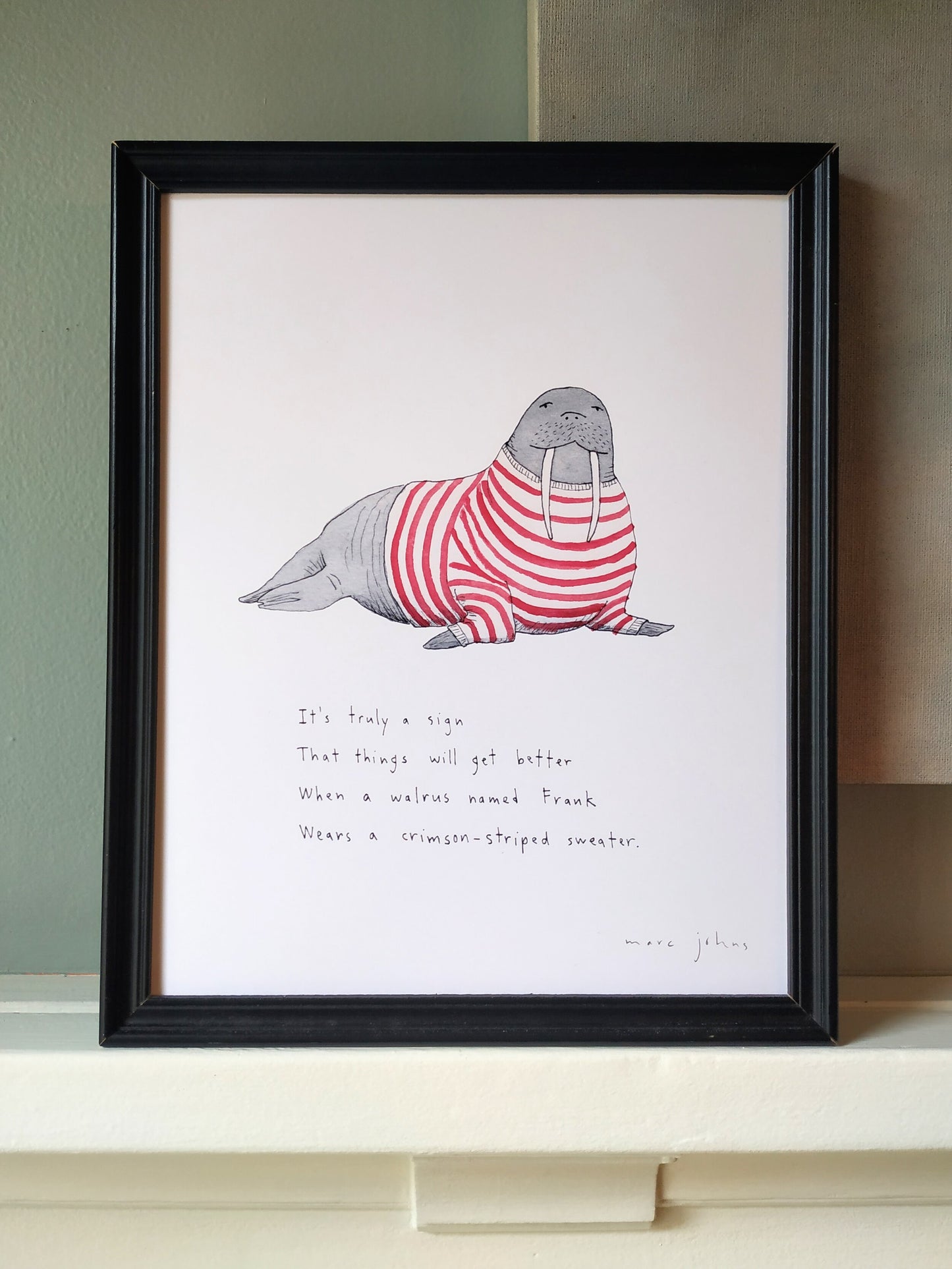 A walrus named Frank - Art Print