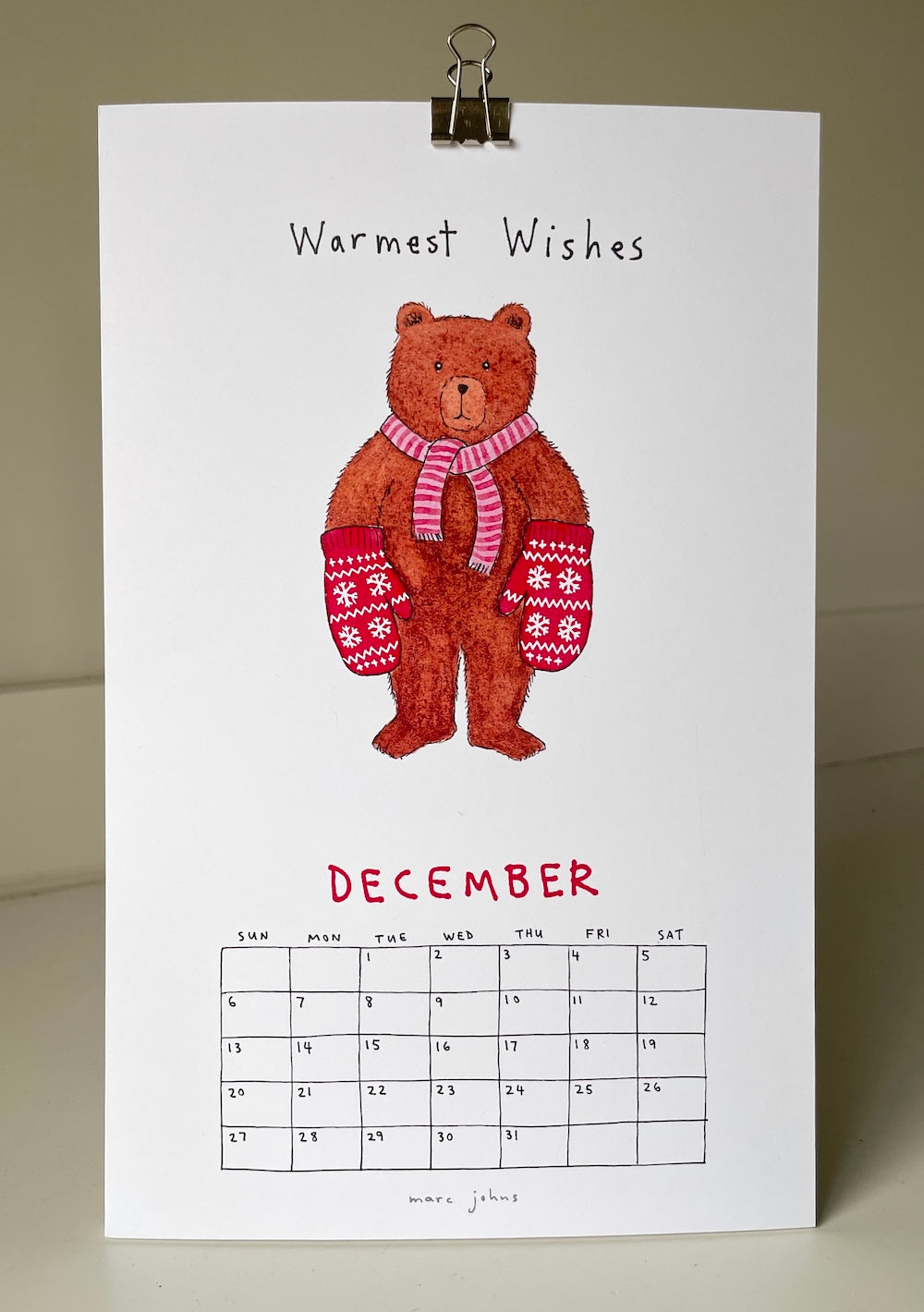 2026 Calendar by Marc Johns