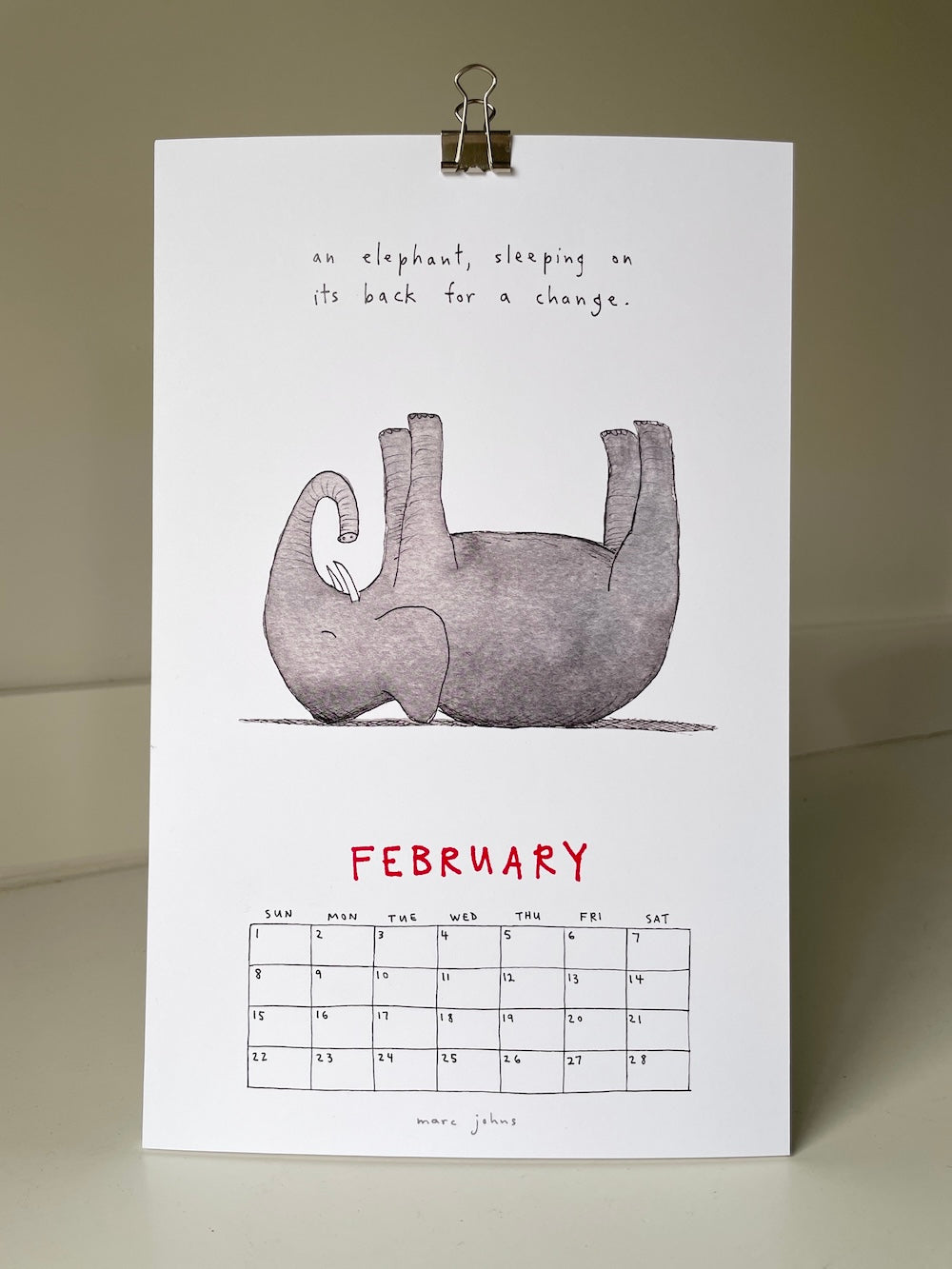 2026 Calendar by Marc Johns