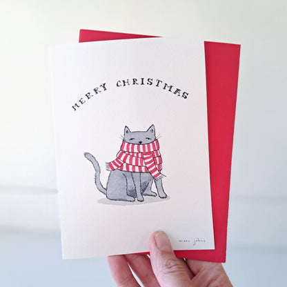 Christmas Cat - Holiday Greeting Card