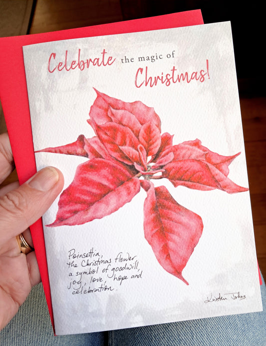 Poinsettia - Holiday Greeting Card