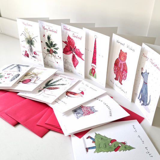 Christmas cards, a set of 12 designs