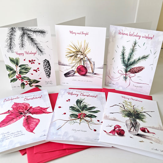 Christmas cards - designed by Kristen, a set of 6