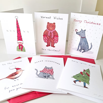 Christmas cards - designed by Marc, a set of 6