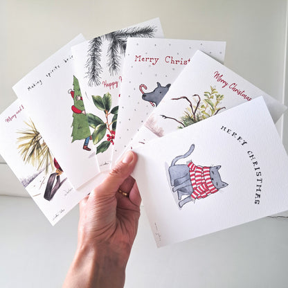 Christmas cards, a set of 6 new designs