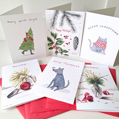 Christmas cards, a set of 6 new designs