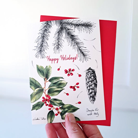 Winter botanicals - Holiday Greeting Card