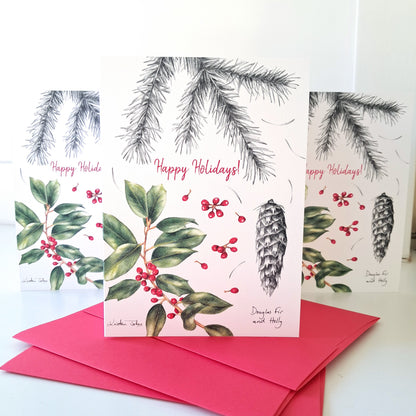 Winter botanicals - Holiday Greeting Card