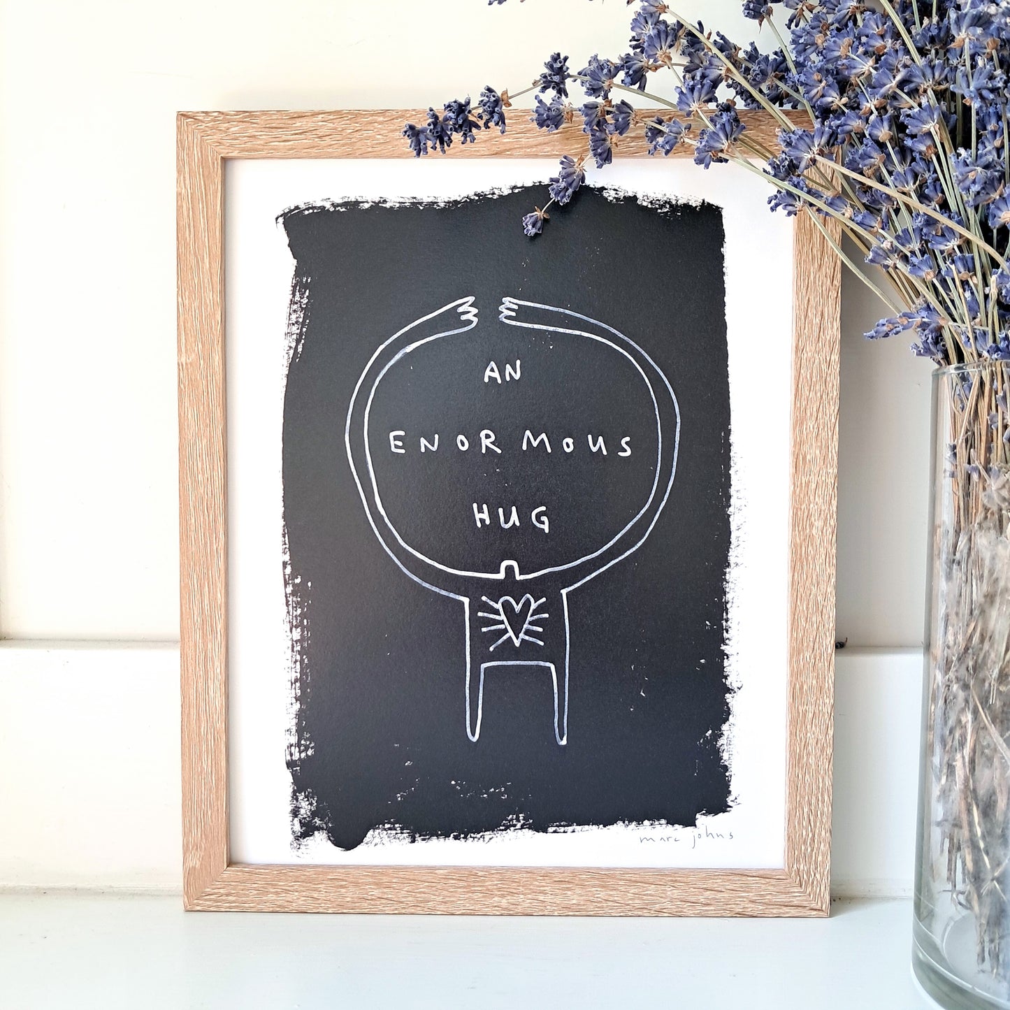 an enormous hug - Art Print