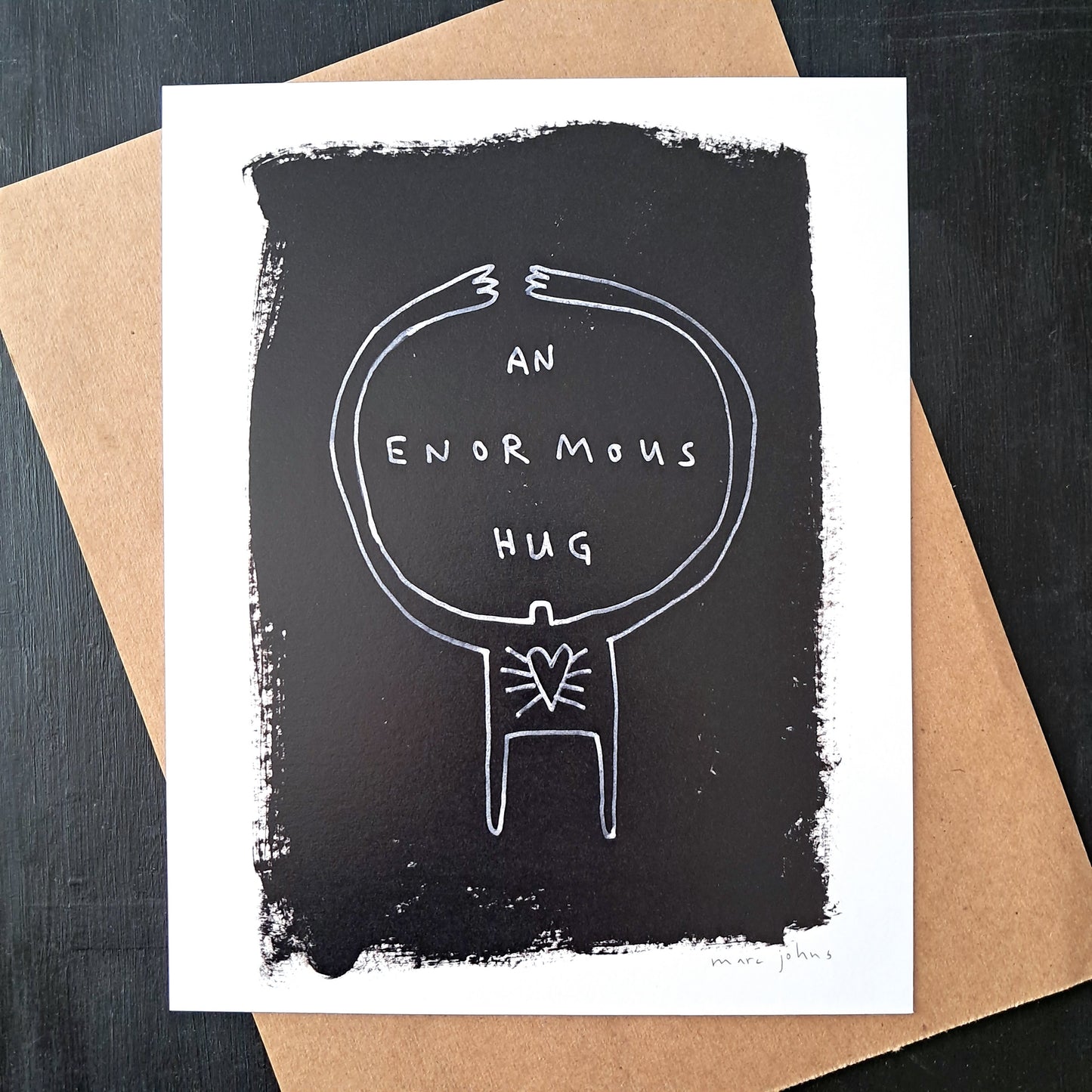 an enormous hug - Art Print