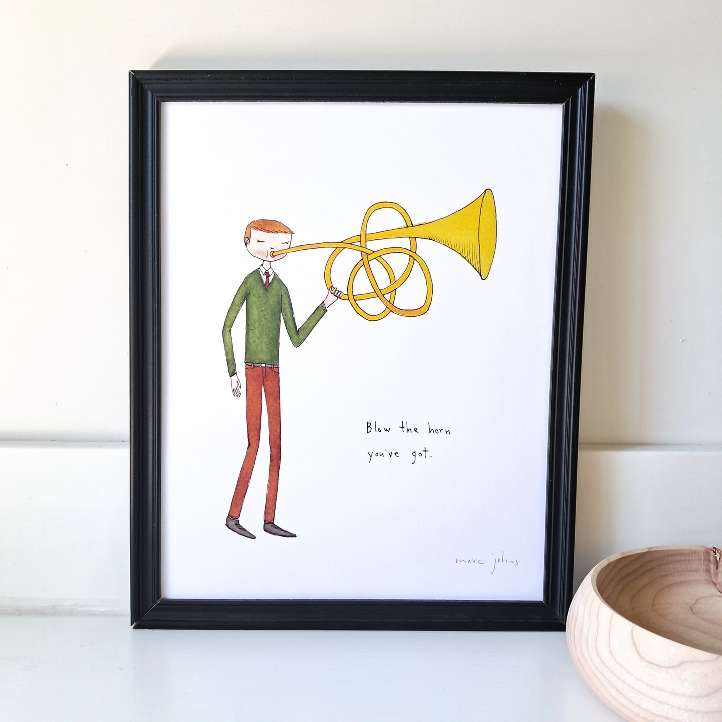 blow the horn you've got - Art Print