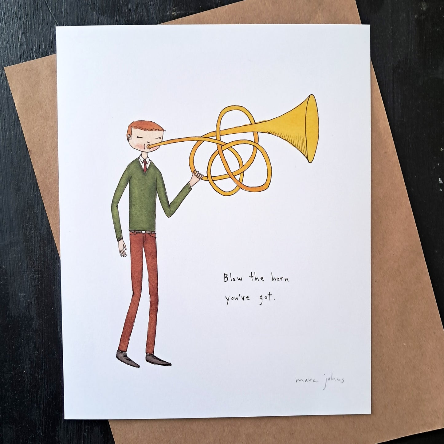 blow the horn you've got - Art Print