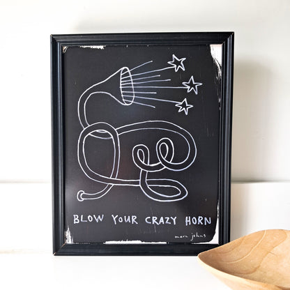 Blow your crazy horn - Art Print