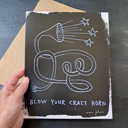 Blow your crazy horn - Art Print