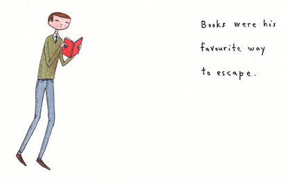 books were his favourite way to escape - Art Print