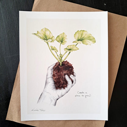 Create a place to grow (zucchini) - Art Print