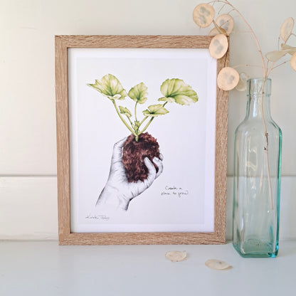 Create a place to grow (zucchini) - Art Print