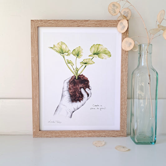 Create a place to grow (zucchini) - Art Print