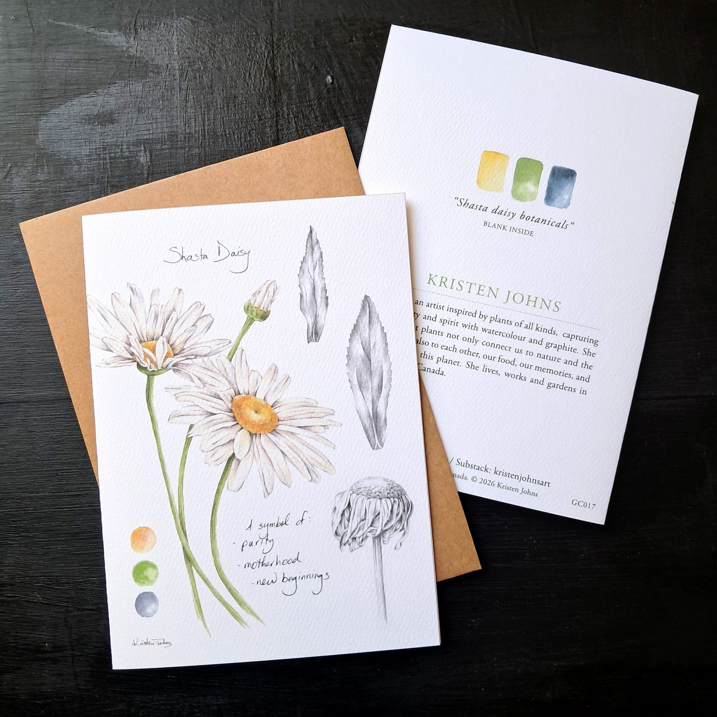 Daisy botanicals - Greeting Card