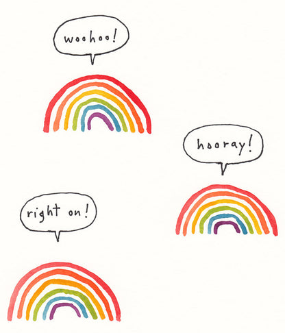 excited rainbows - Art Print