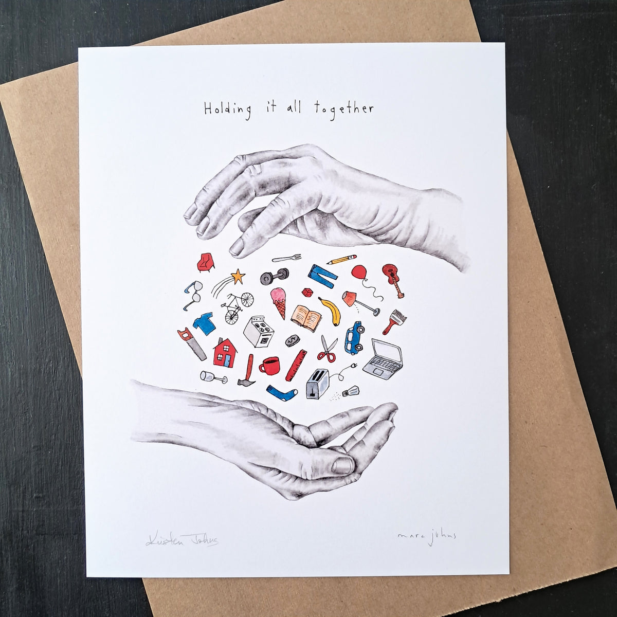 holding it all together - Art Print