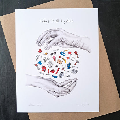 holding it all together - Art Print