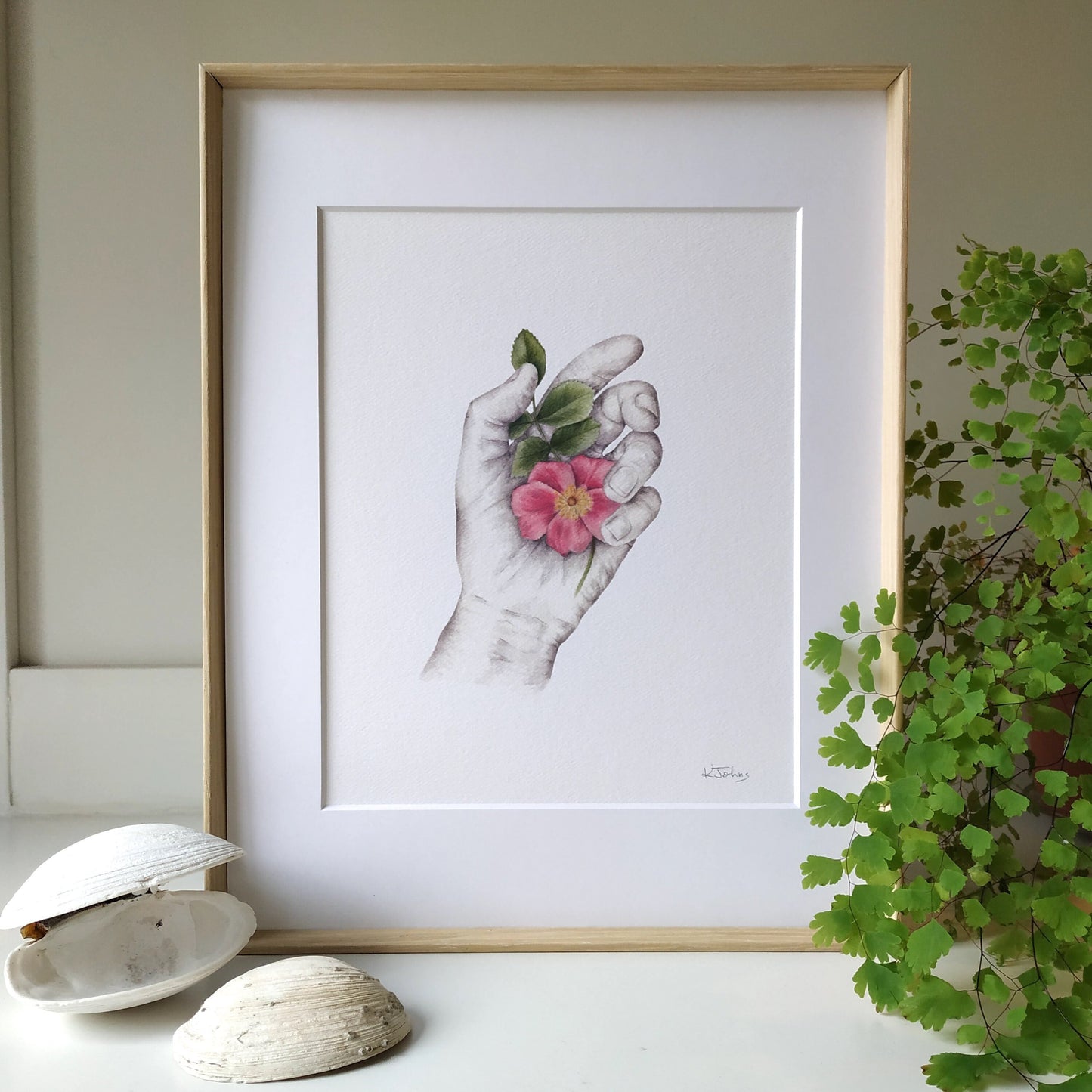 Protecting the Wild Roses - Art Print