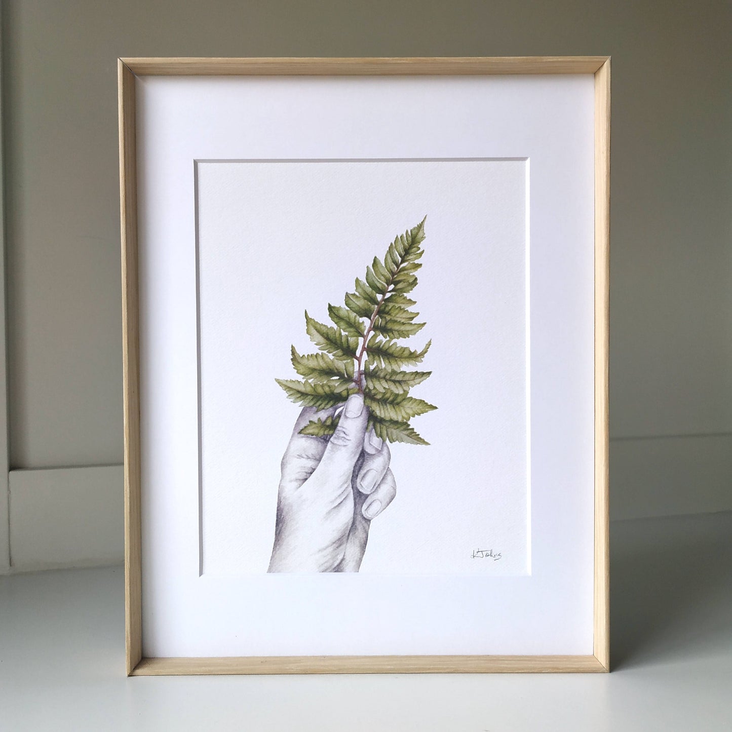 Nature Lover with Fern - Art Print