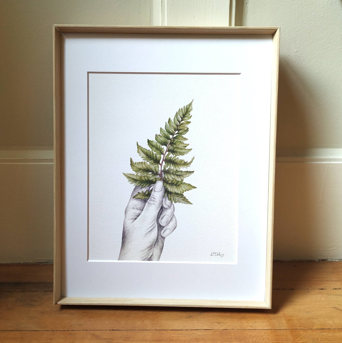 Nature Lover with Fern - Art Print