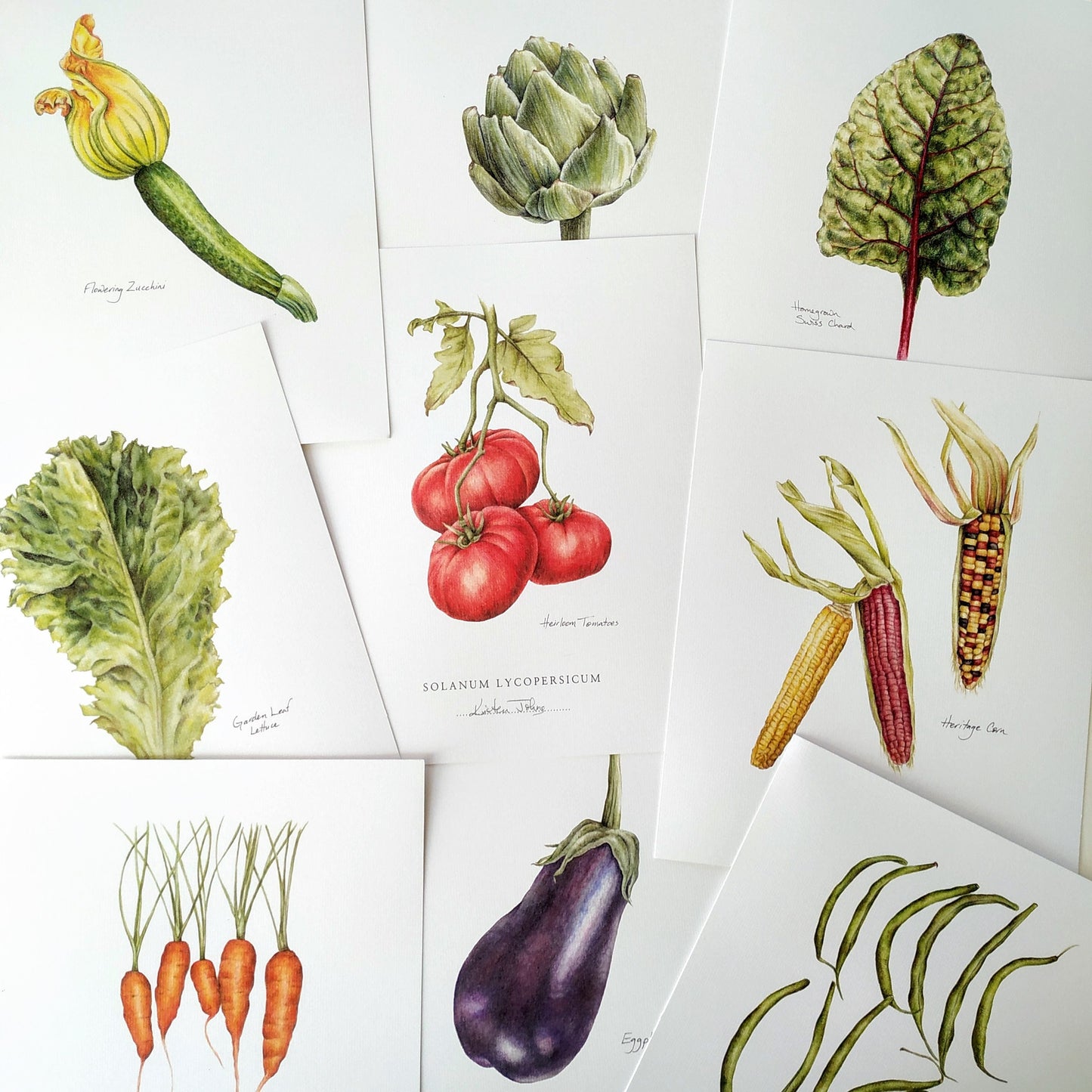 Set of 3 Vegetable Botanical Art Prints