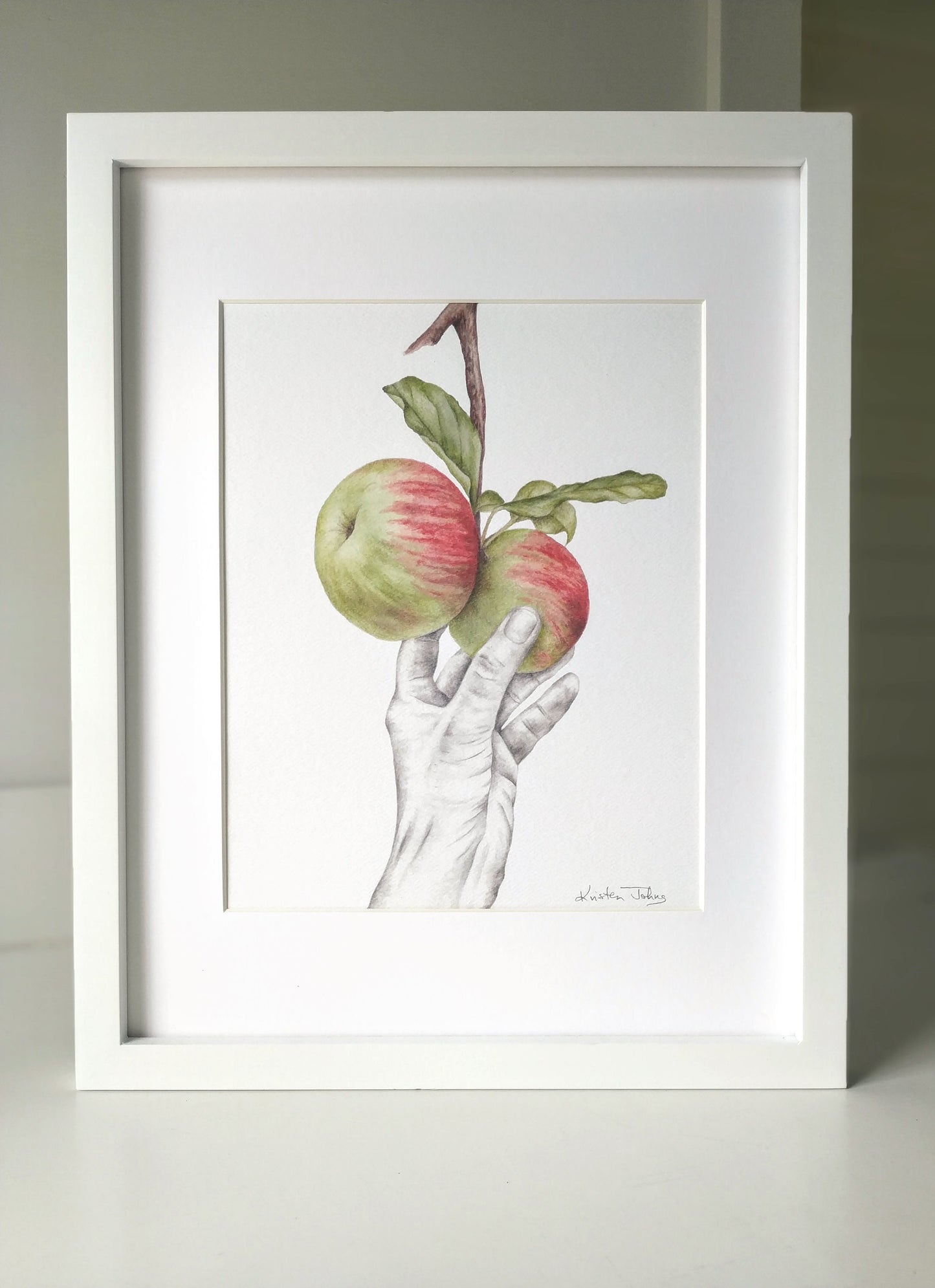 Picking Heritage Apples - Art print