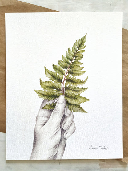 Nature Lover with Fern - Art Print