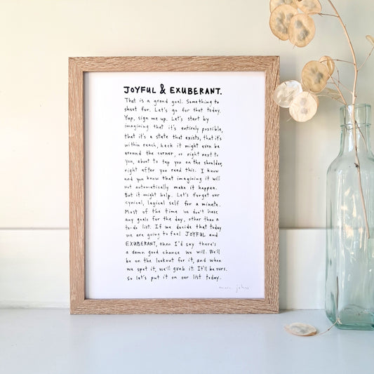 Joyful & Exuberant - Art Print