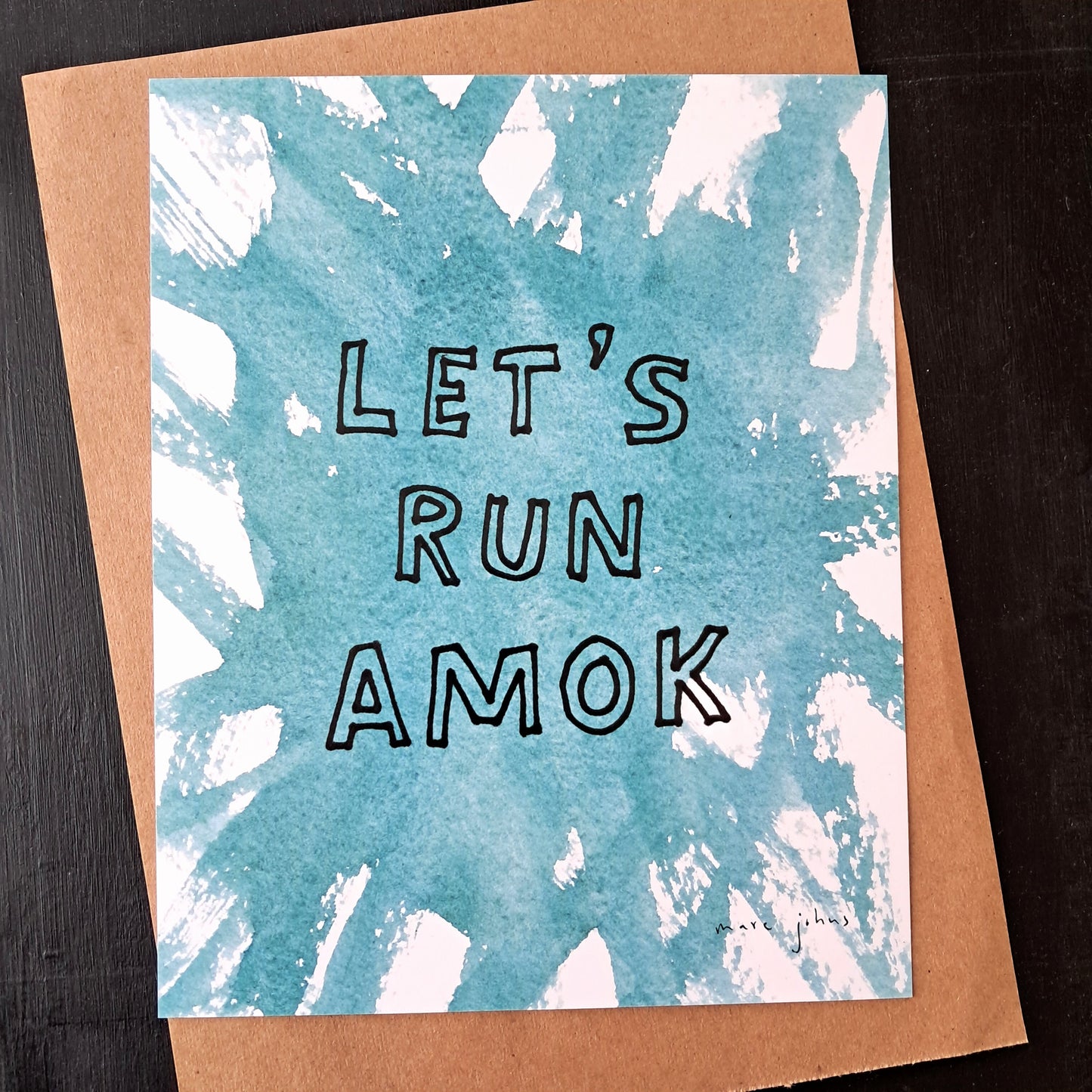 let's run amok - Art Print